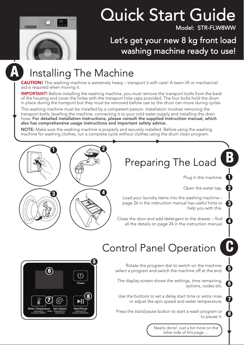 Image de la première page du manuel de l'appareil STR-FLW8WW