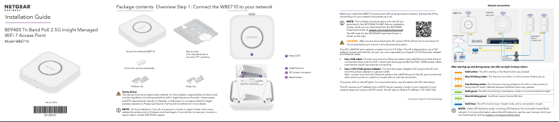 Page n°1 - Guide d'installation Netgear WBE710