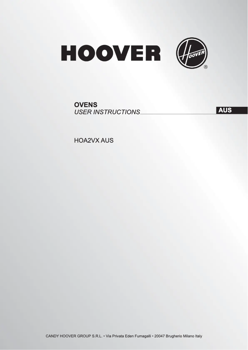Image de la première page du manuel de l'appareil HOA2VX AUS