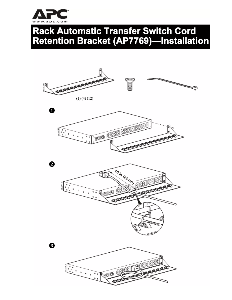 Page 1 de la notice Manuel utilisateur APC AP7769