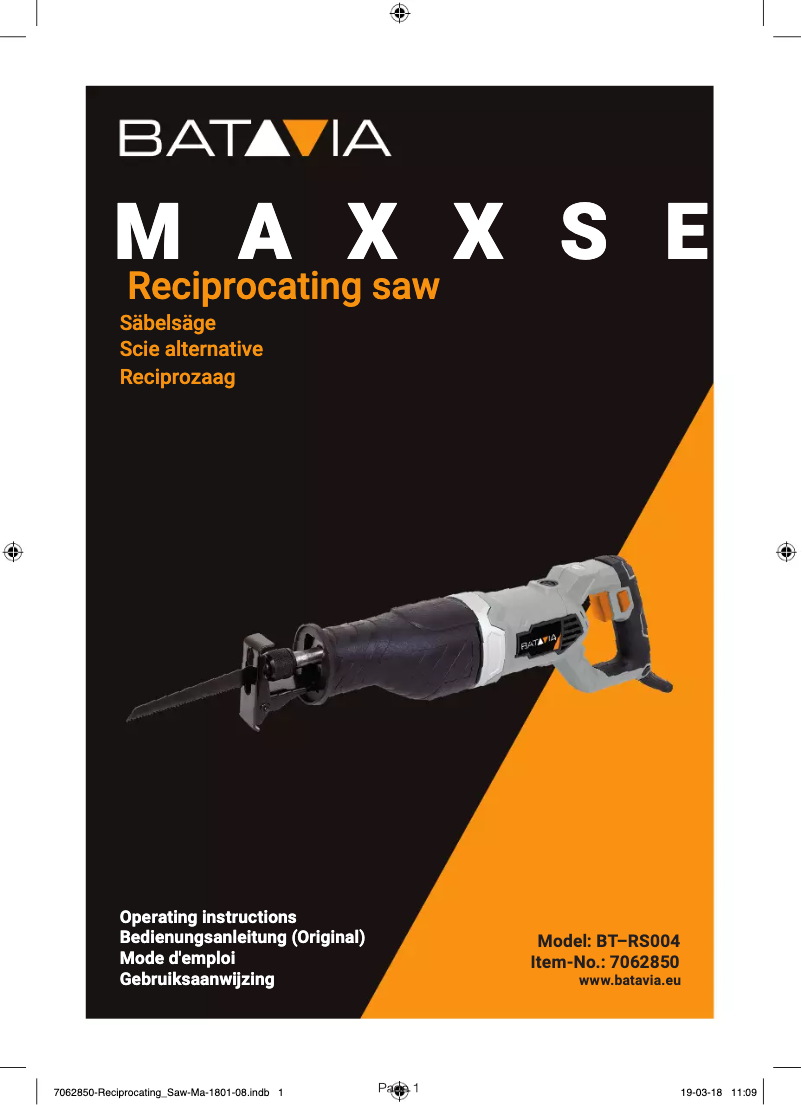 Página 1 del manual Manual de usuario Batavia BT–RS004