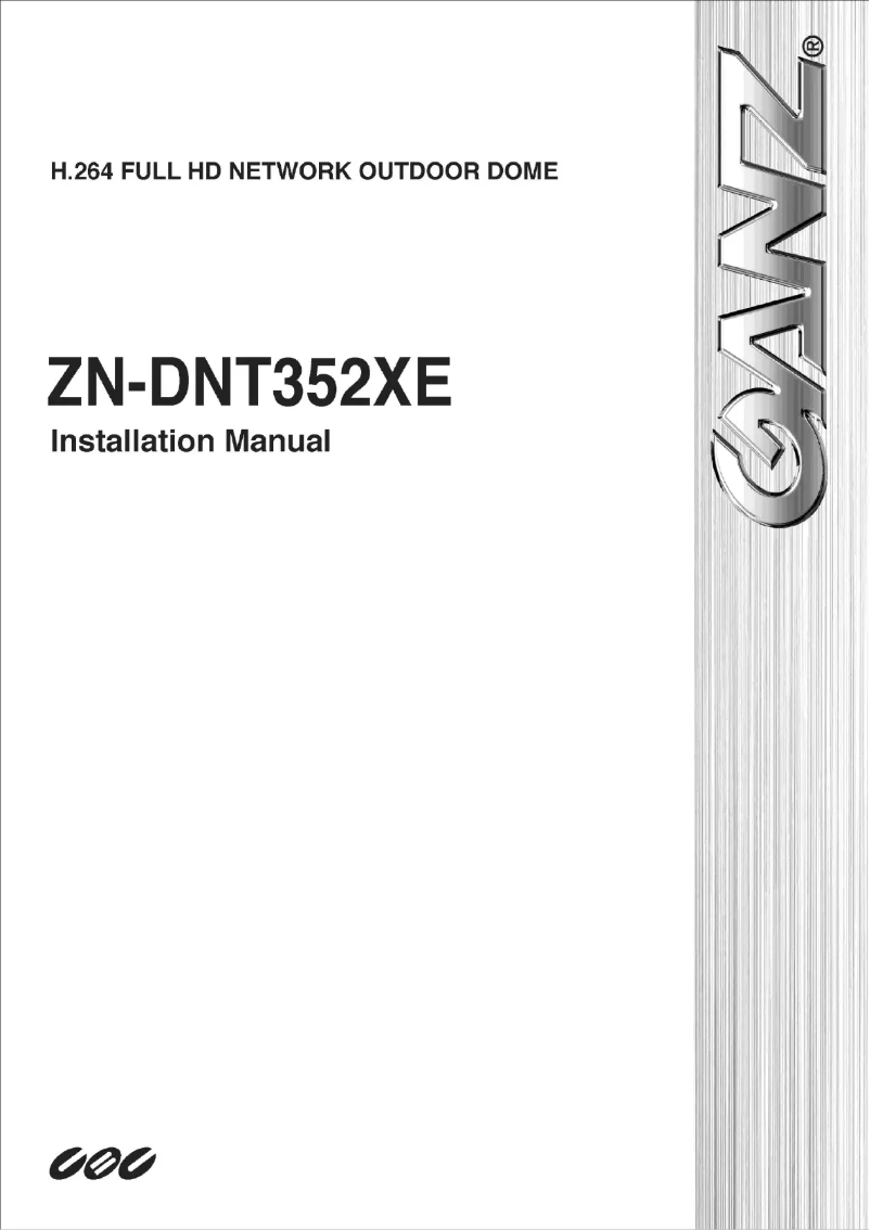 Page 1 de la notice Manuel utilisateur Ganz PixelPro ZN-DNT352XE