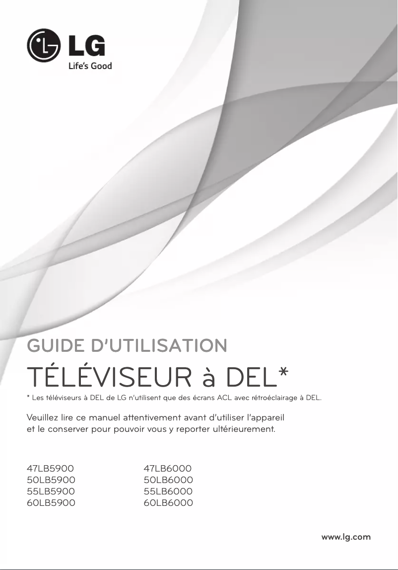 Page n°1 - Manuel utilisateur LG 47LB6000