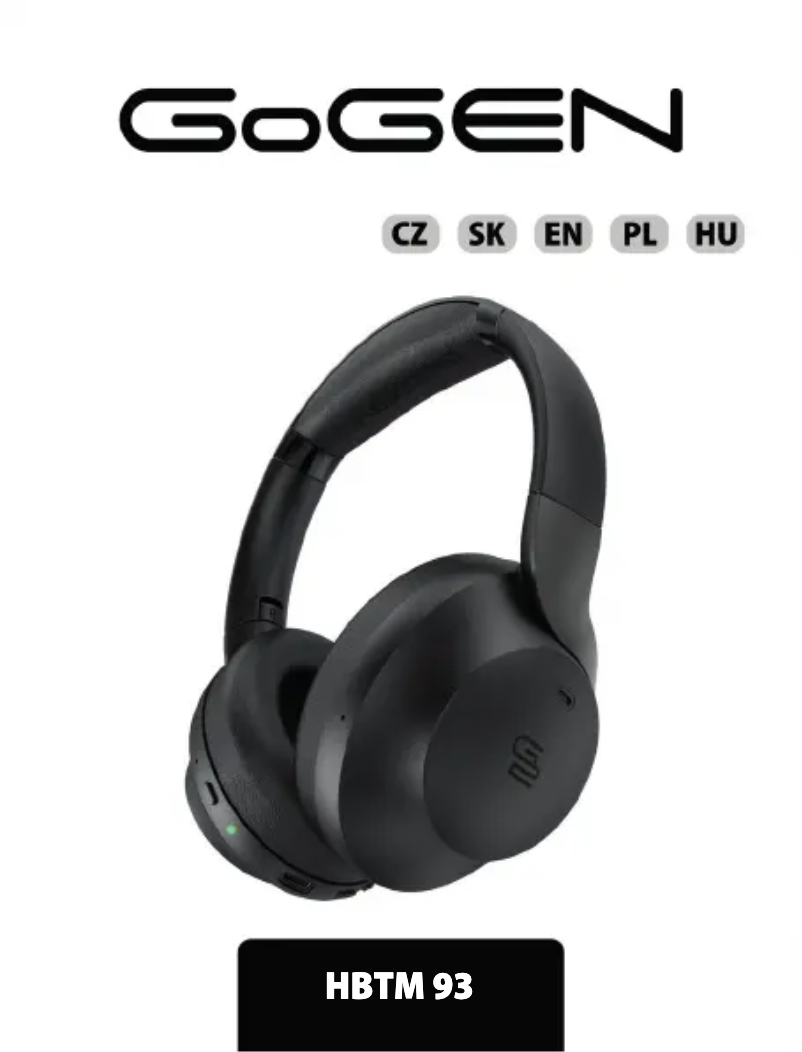 Page 1 de la notice Manuel utilisateur GoGen HBTM93B