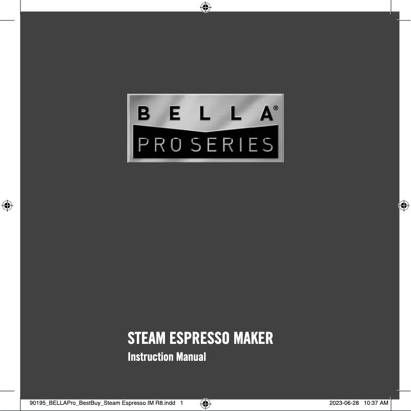 Page n°1 - Manuel utilisateur Bella Steam Espresso Maker 90195