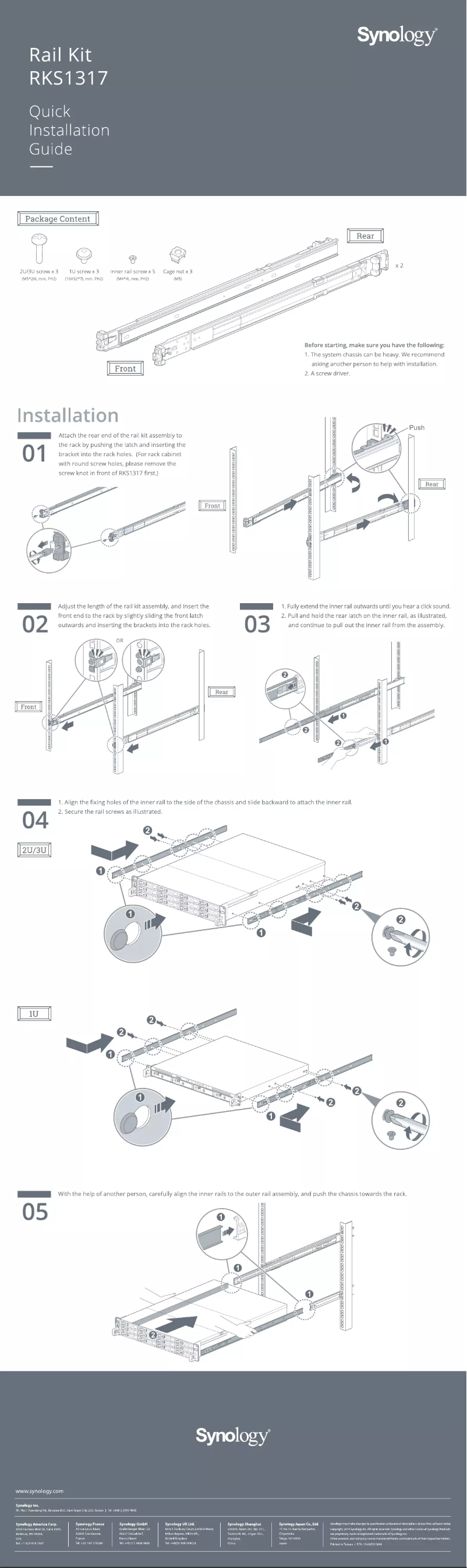 Página 1 del manual Manual de usuario Synology RKS1317