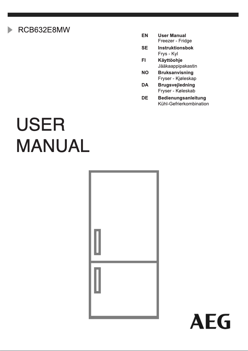 Page 1 de la notice Manuel utilisateur AEG RCB632E8MW