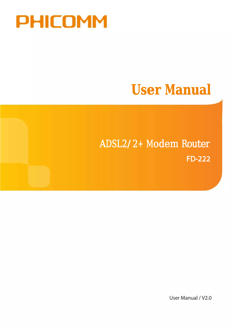 Image de la première page du manuel de l'appareil FD-222