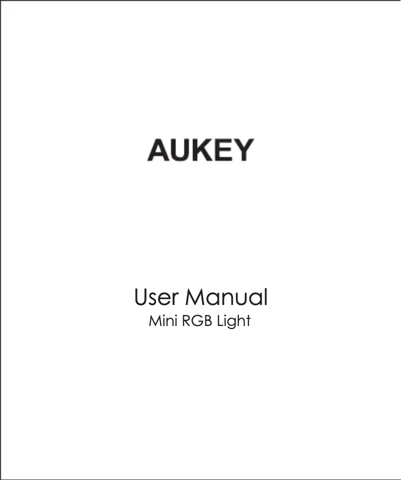 Page 1 de la notice Manuel utilisateur Aukey LT-W6