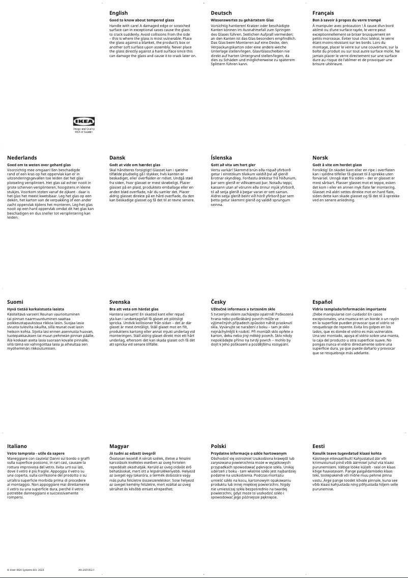 Page 1 de la notice Manuel utilisateur Ikea FABRIKÖR 002.422.78