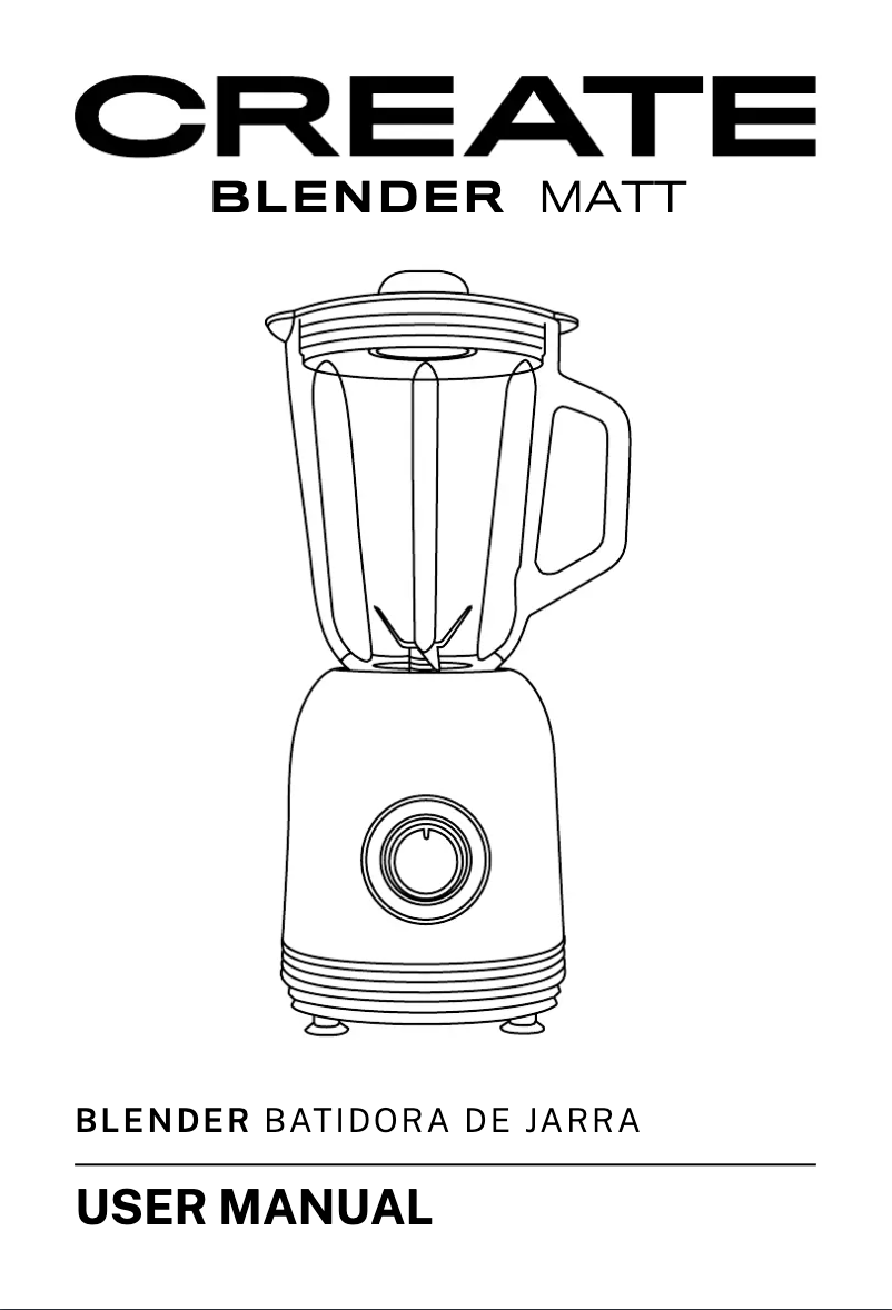 Page 1 de la notice Manuel utilisateur Create BLENDER MATT