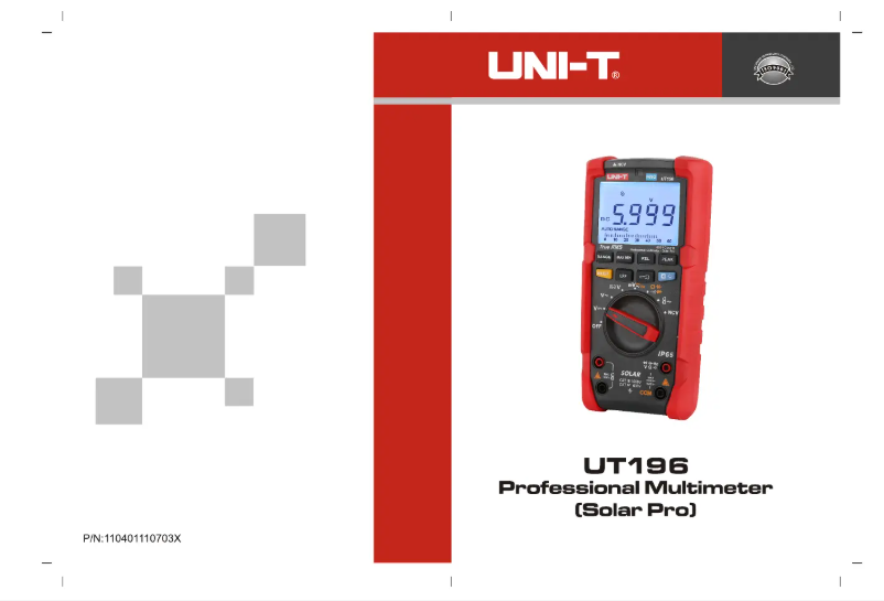 Image de la première page du manuel de l'appareil UT196