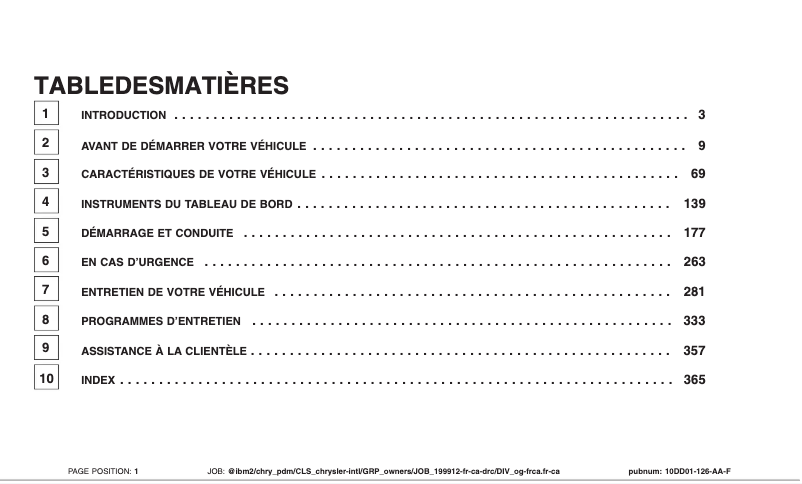 Page 1 de la notice Manuel utilisateur RAM 4500 Chassis Cab (2010)