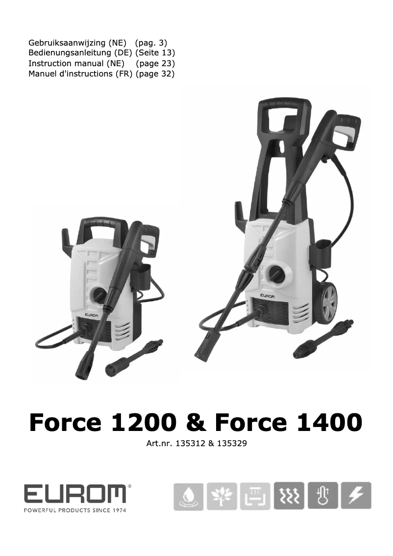 Página 1 del manual Manual de usuario Eurom Force 1400