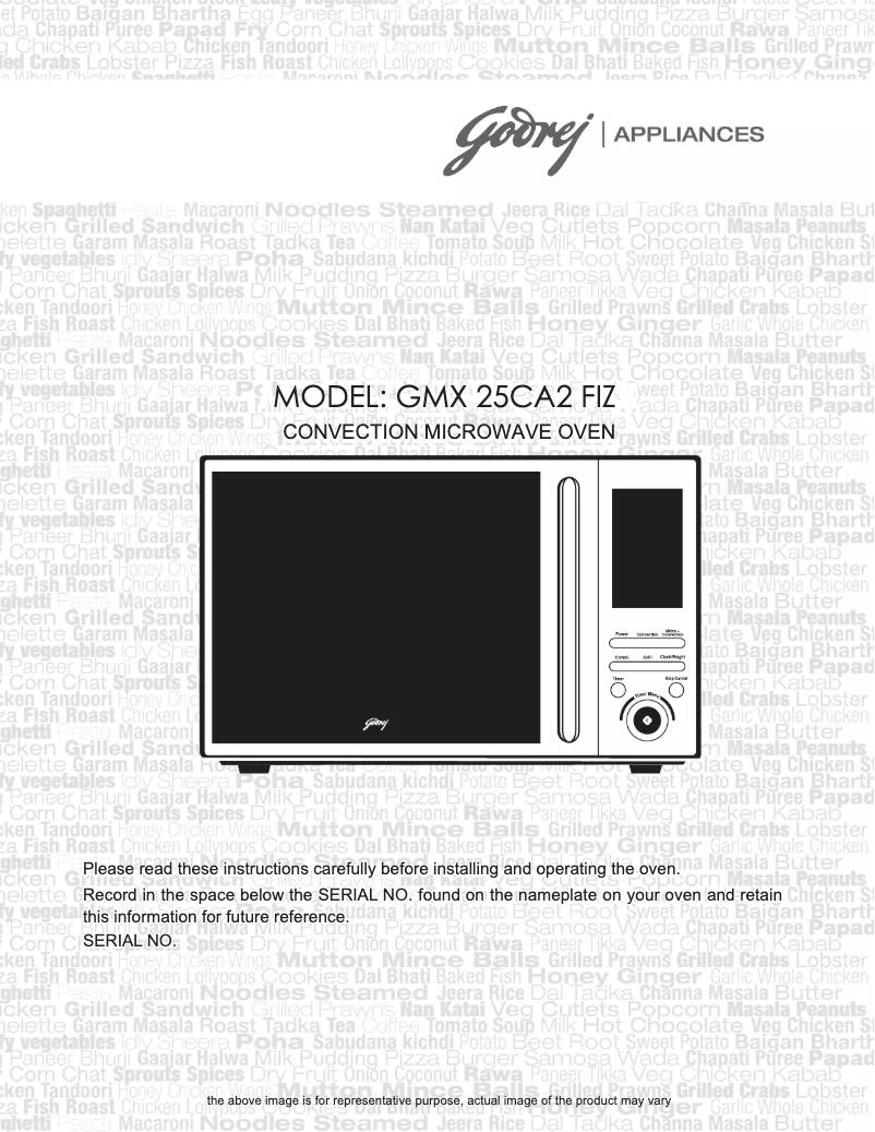 Página 1 del manual Manual de usuario Godrej GMX 25CA2 FIZ