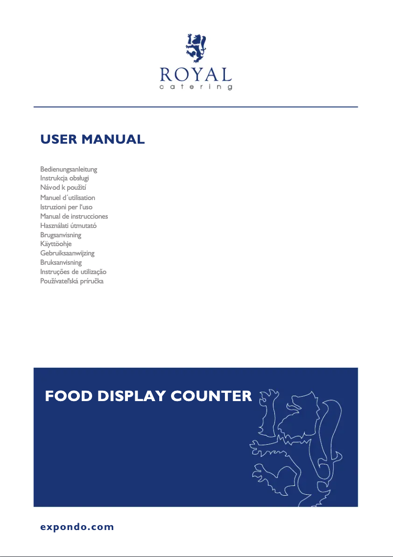 Page n°1 - Manuel utilisateur Royal Catering RC-HTDLD