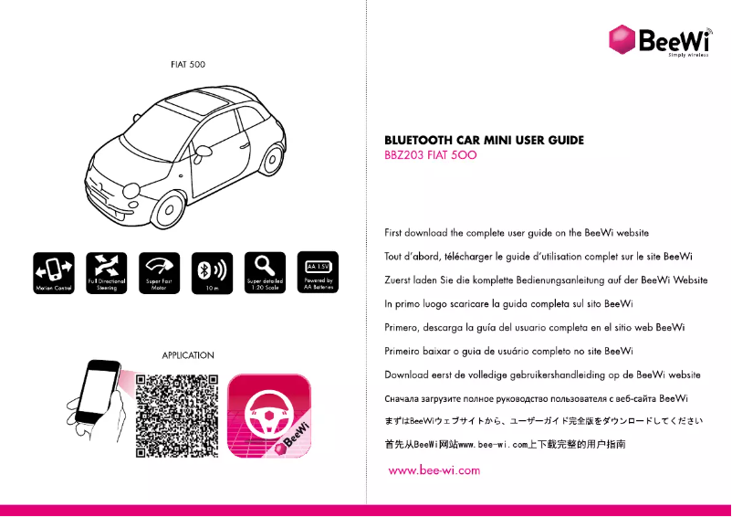 Page n°1 - Manuel utilisateur BeeWi Fiat 500