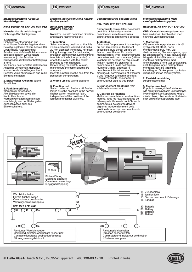 Image de la première page du manuel de l'appareil 6HF 001 579-052