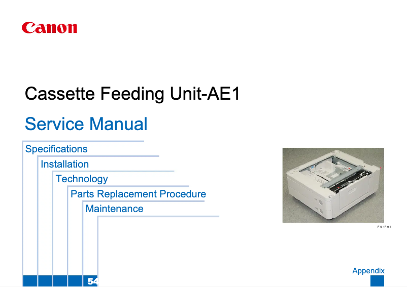 Image de la première page du manuel de l'appareil Unit-AE1