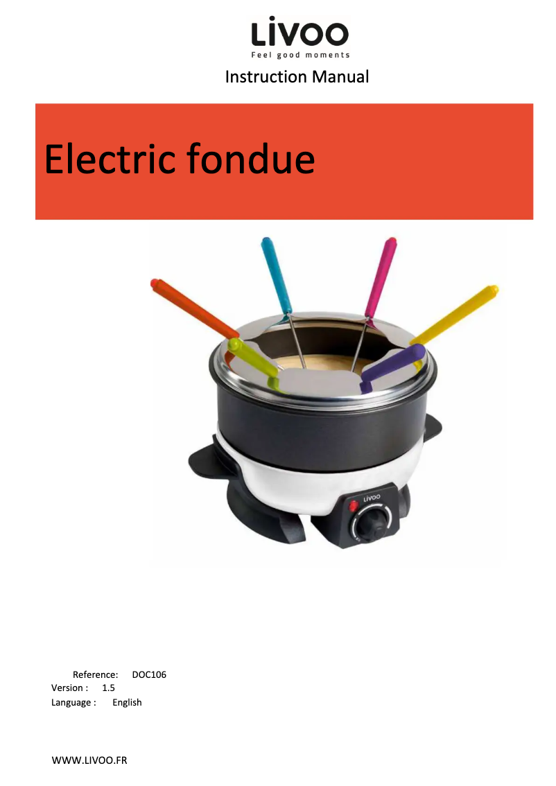 Image de la première page du manuel de l'appareil DOC106