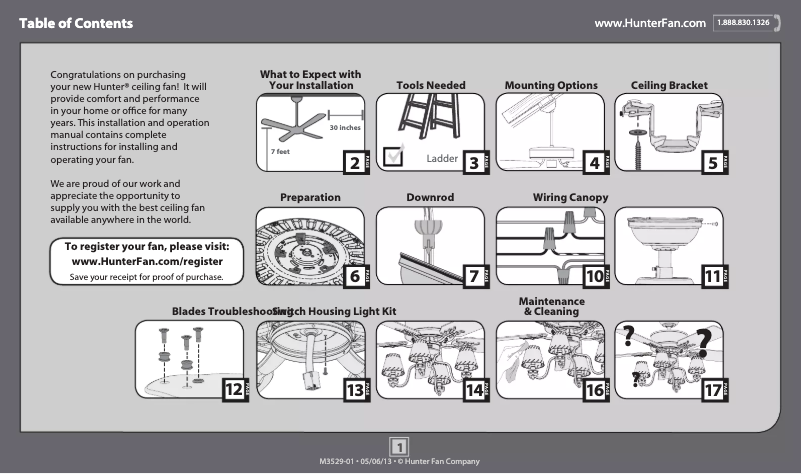 Página 1 del manual Manual de usuario Hunter Adirondack