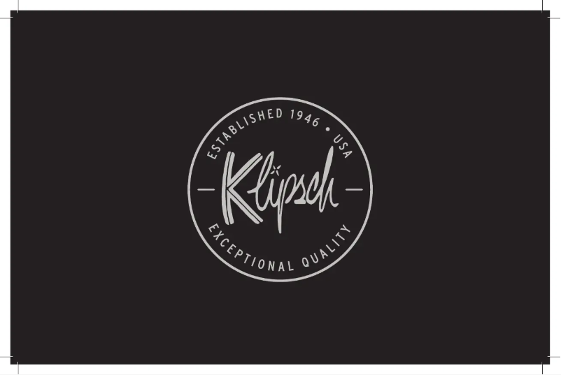 Page 1 de la notice Manuel utilisateur Klipsch The One