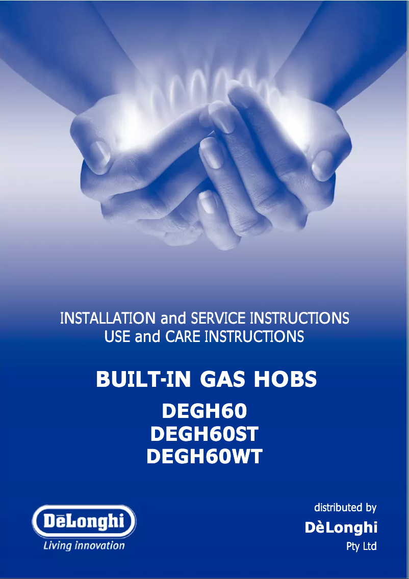 Page 1 de la notice Manuel utilisateur DeLonghi DEGH60ST