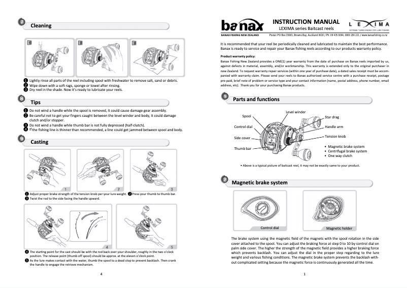 Image de la première page du manuel de l'appareil Lexima LX 105