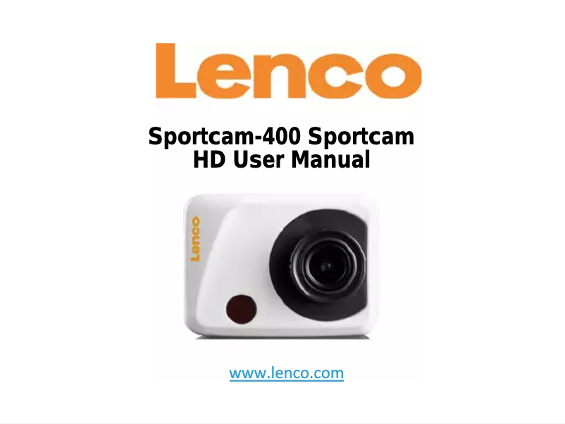 Page n°1 - Manuel utilisateur Lenco Sportcam-400