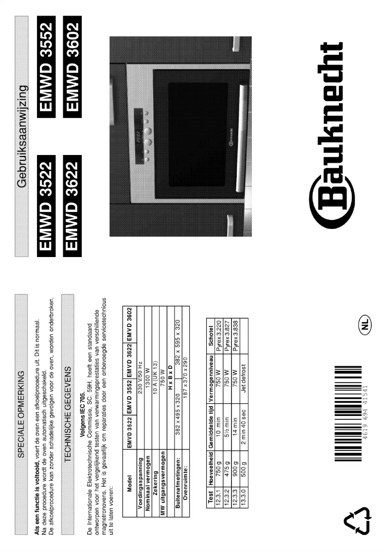 Image de la première page du manuel de l'appareil EMWD 3622 1