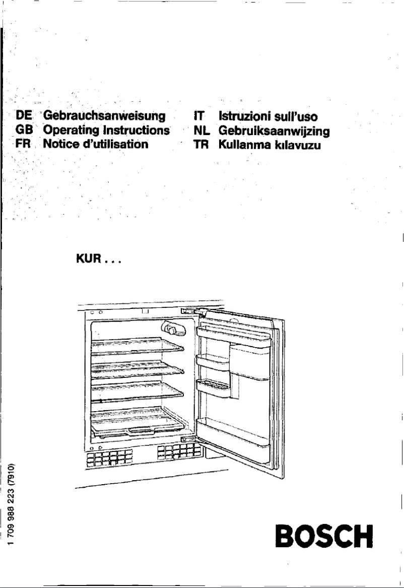 Page 1 de la notice Manuel utilisateur Bosch KUR1506