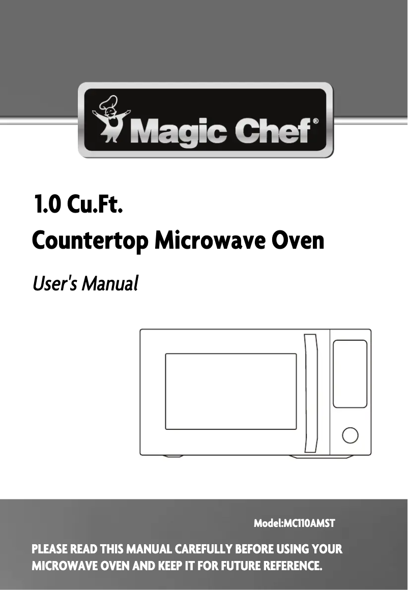Page 1 of the manual User Manual Magic Chef MC110AMST