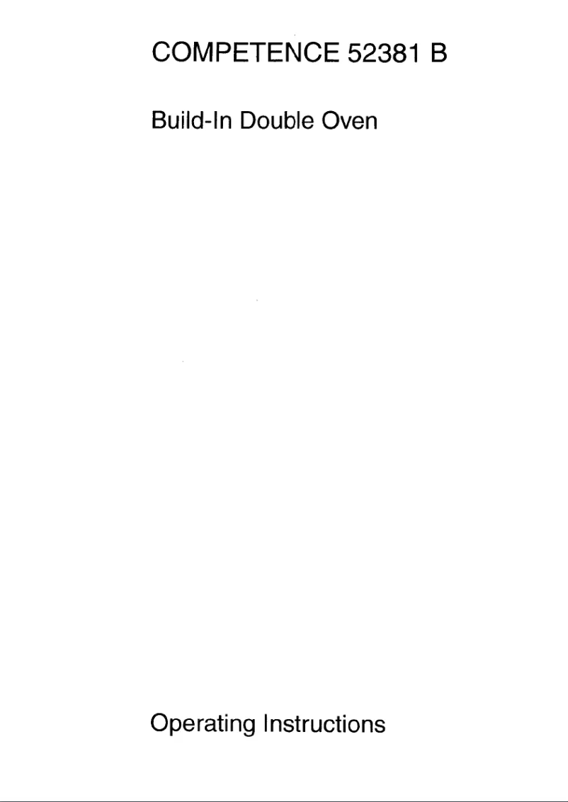 Page 1 de la notice Manuel utilisateur AEG Competence 52381 B b