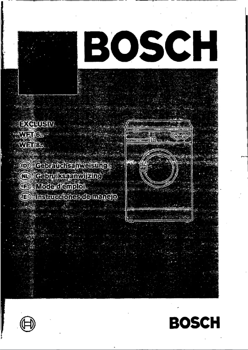 Page 1 de la notice Manuel utilisateur Bosch WFT8330