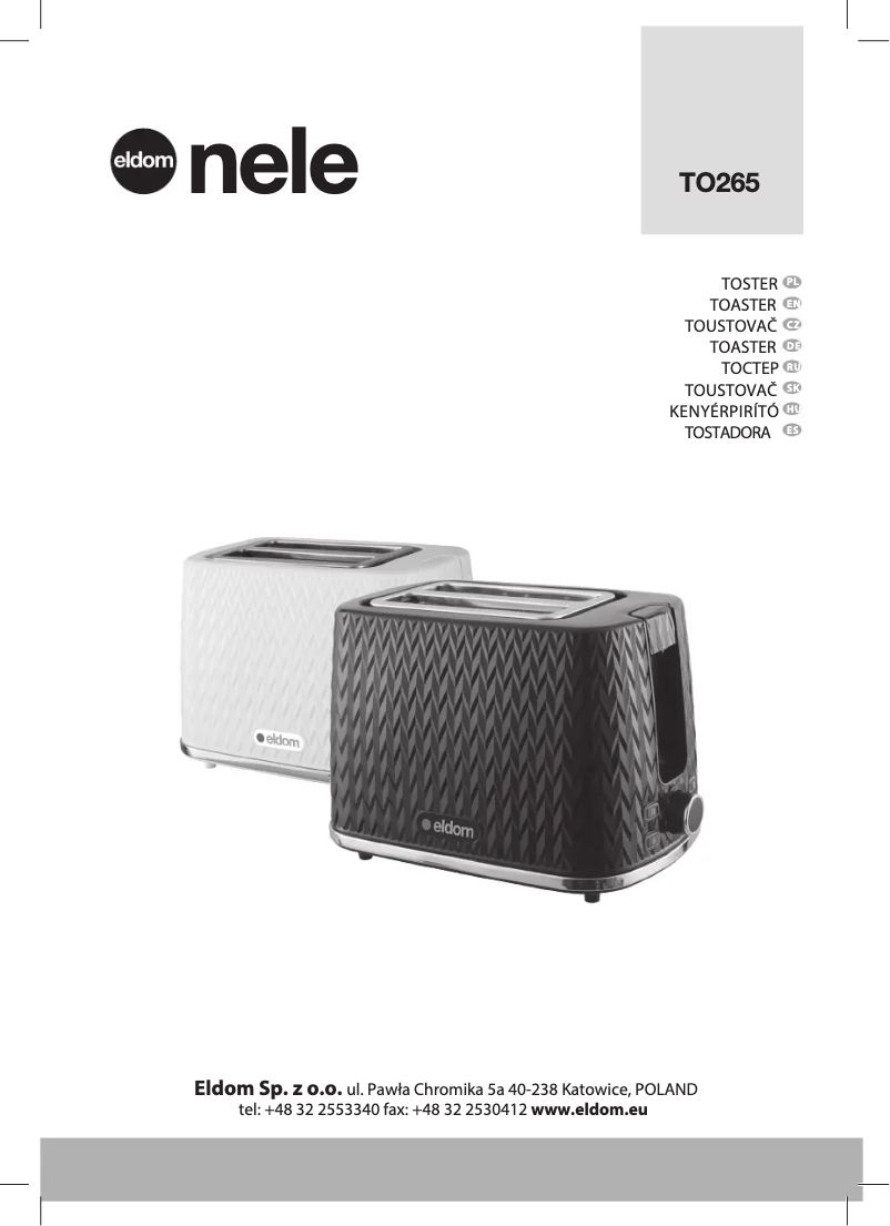 Image de la première page du manuel de l'appareil Nele TO265