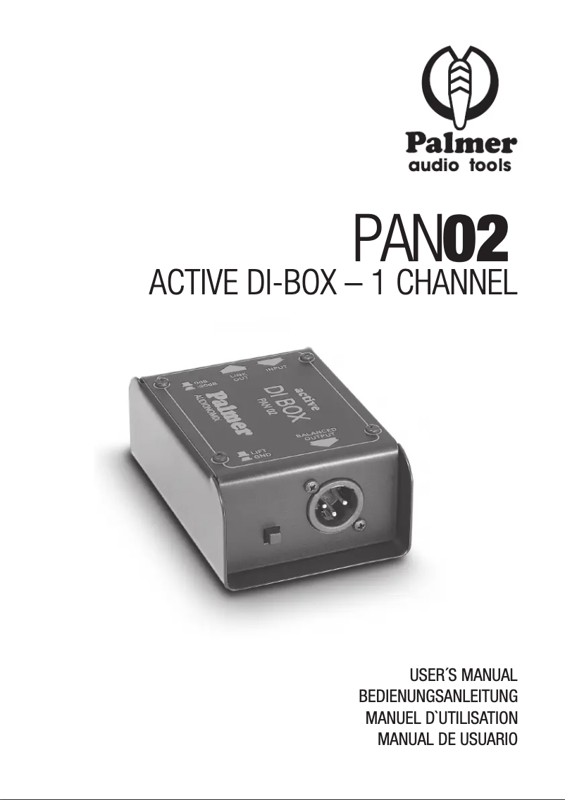 Page n°1 - Manuel utilisateur Palmer PAN 02
