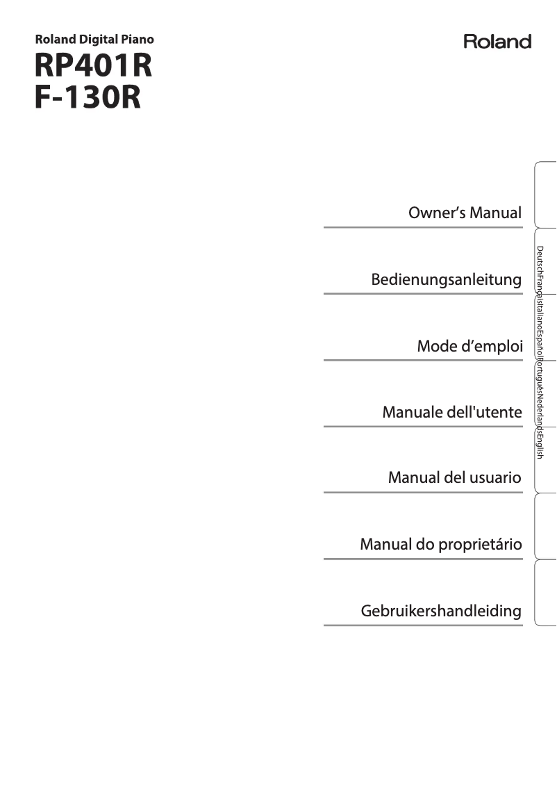 Image de la première page du manuel de l'appareil RP401R