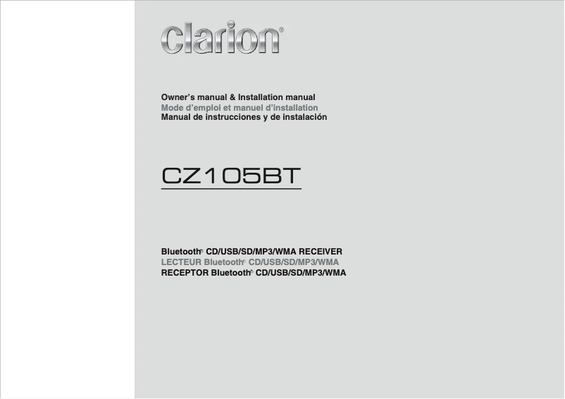 Image de la première page du manuel de l'appareil CZ105