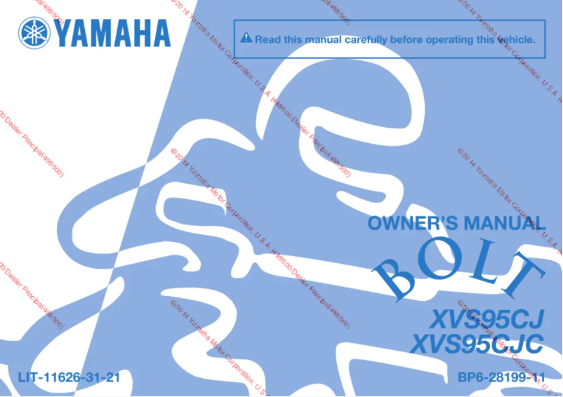 Page 1 de la notice Manuel utilisateur Yamaha Bolt (2018)