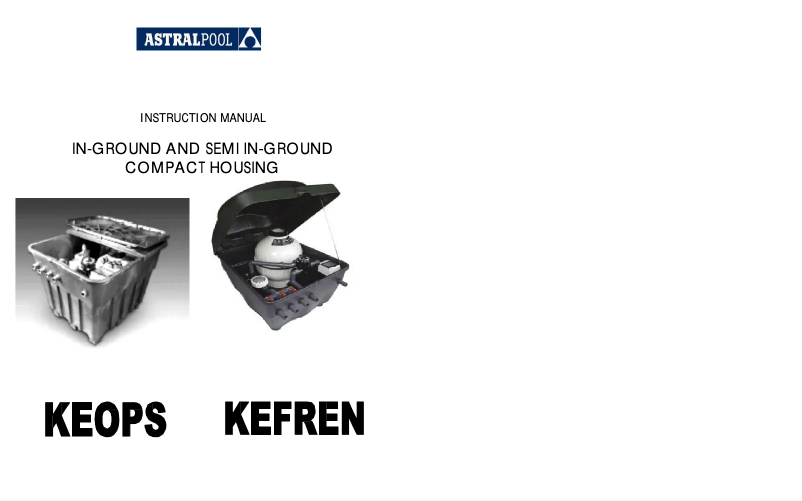Page n°1 - Manuel utilisateur AstralPool Kefren