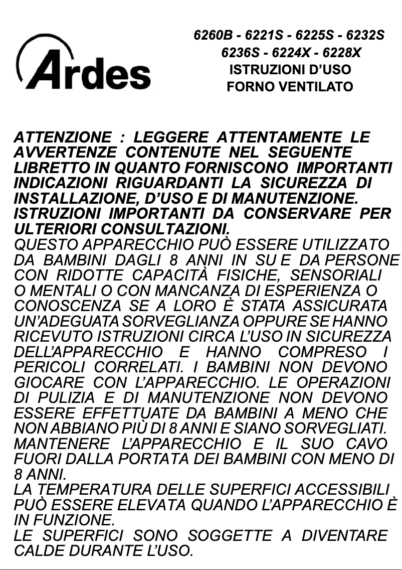 Image de la première page du manuel de l'appareil AR6228X