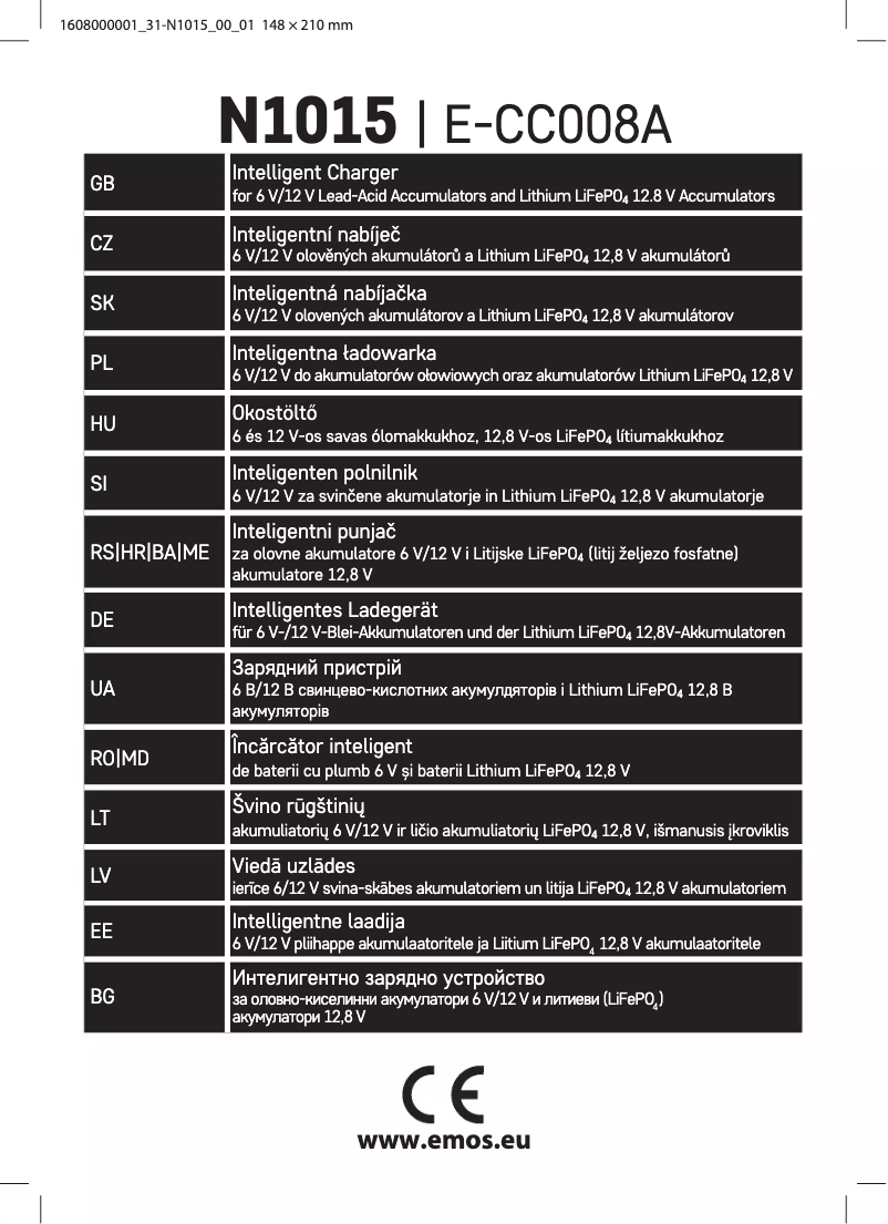 Página 1 del manual Manual de usuario Emos N1015