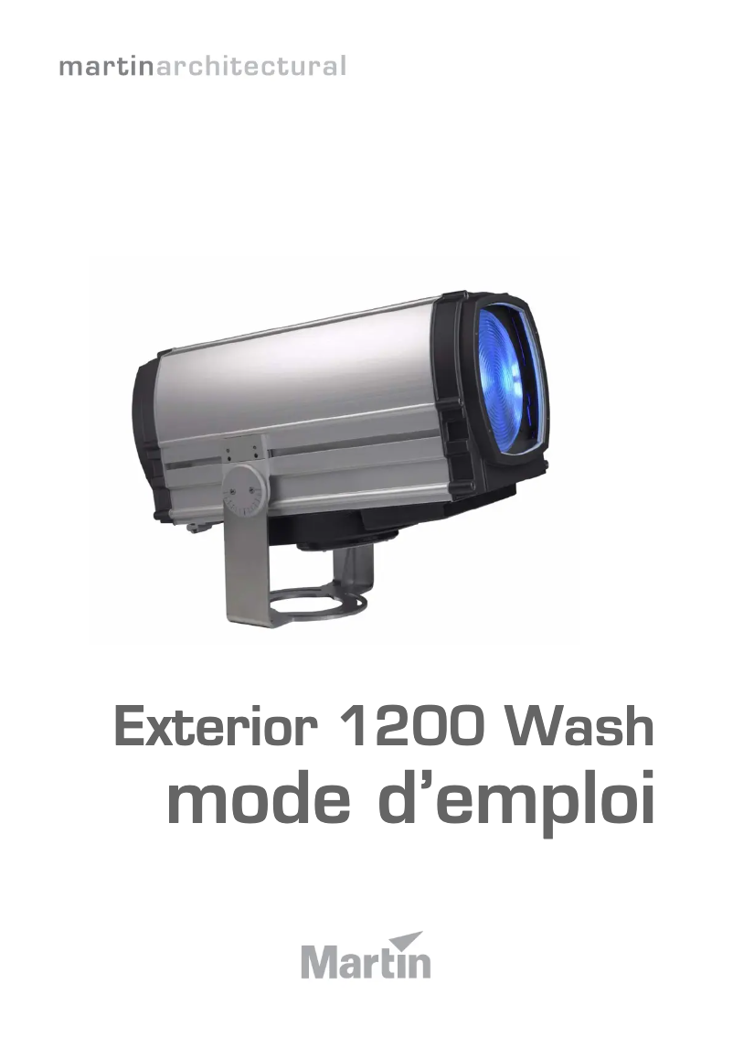 Page n°1 - Manuel utilisateur Martin Exterior 1200 Wash