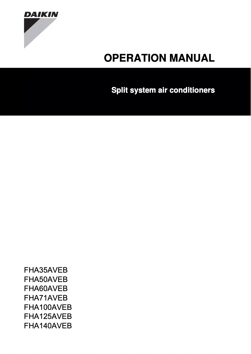 Image de la première page du manuel de l'appareil FHA35AVEB