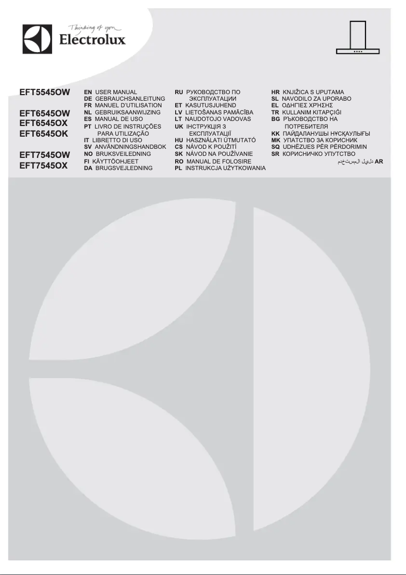 Page 1 de la notice Manuel utilisateur Electrolux EFT6545OW