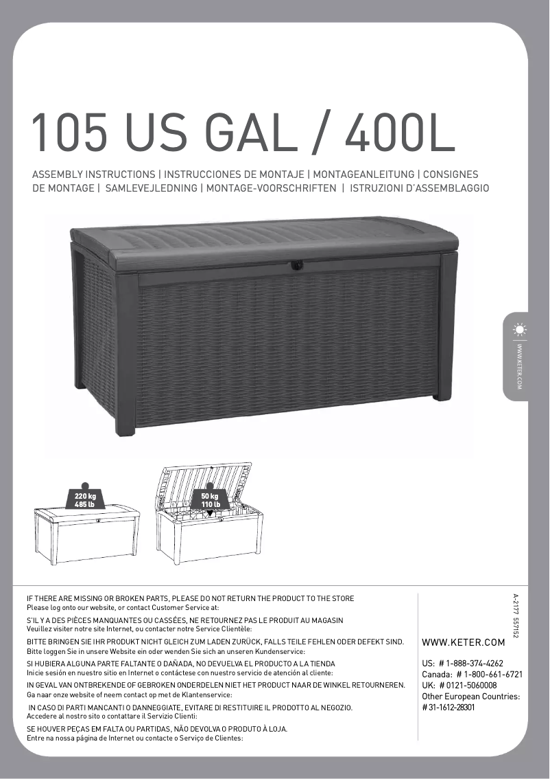 Page 1 de la notice Manuel utilisateur tepro Borneo