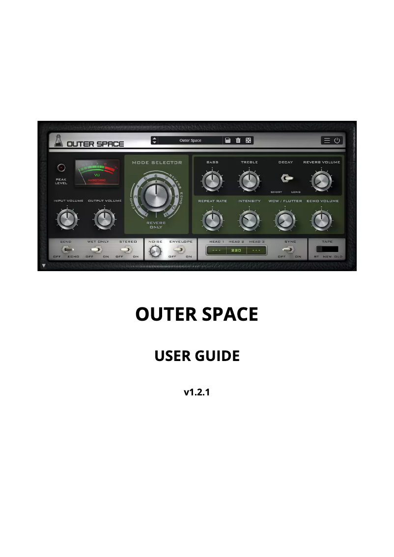 Page 1 de la notice Manuel utilisateur AudioThing Outer Space