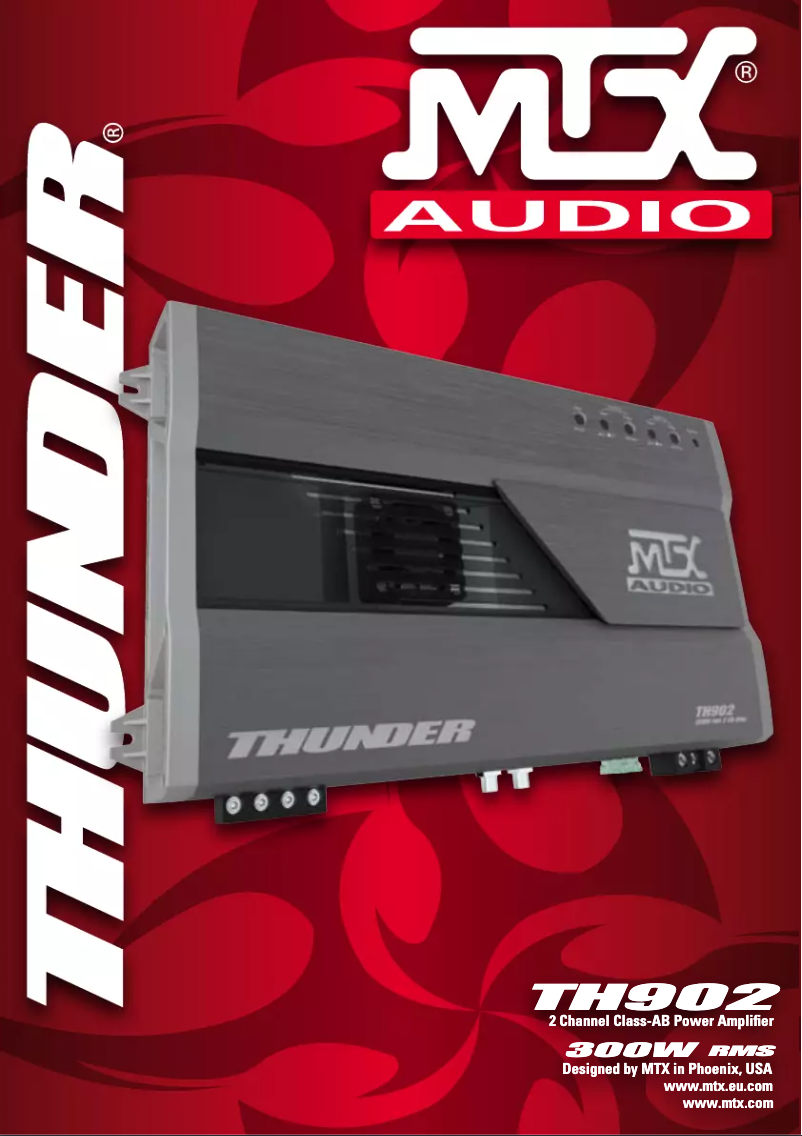 Page n°1 - Manuel utilisateur MTX Audio TH902