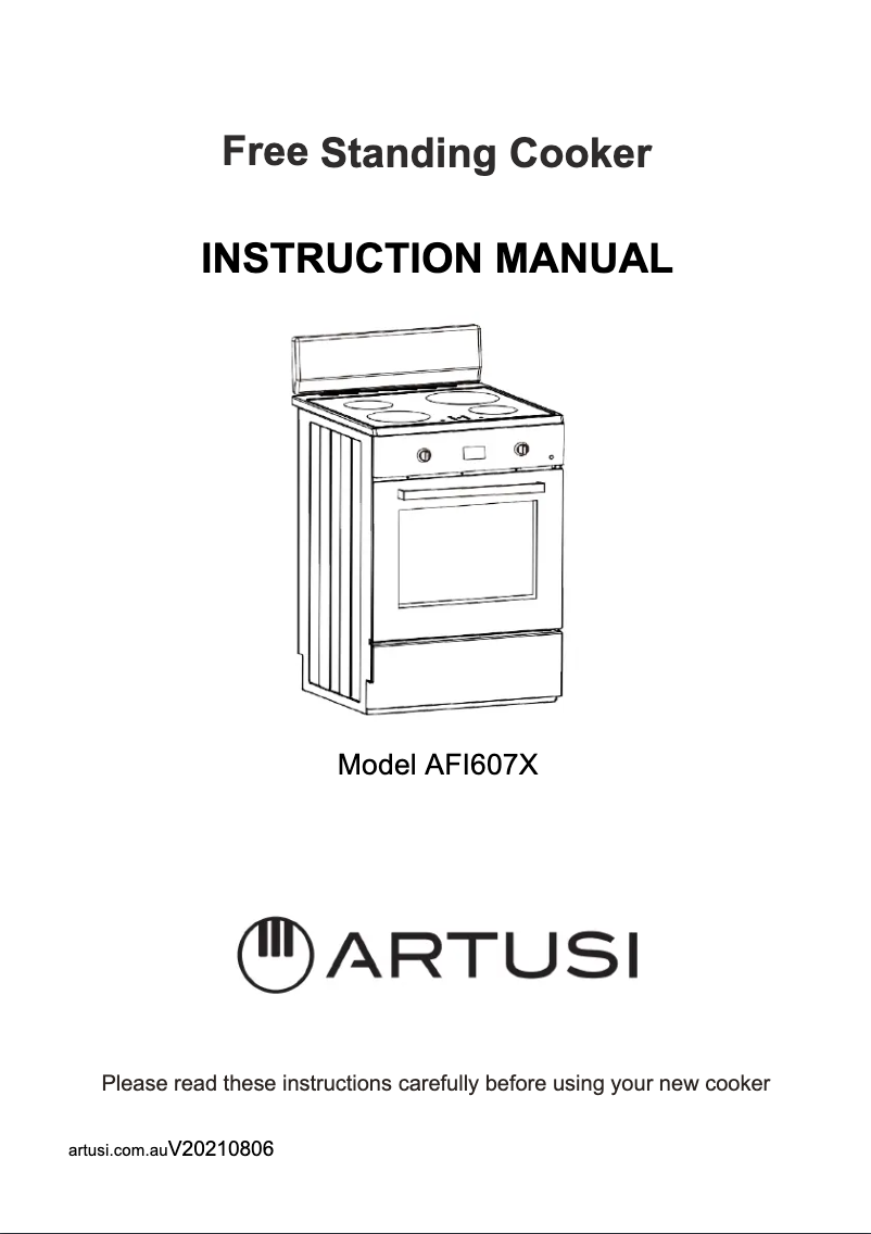 Image de la première page du manuel de l'appareil AFI607X