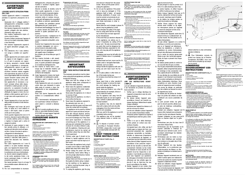 Image de la première page du manuel de l'appareil Qubi 0157